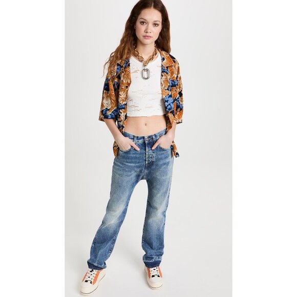 R13 Distressed Tank Top in Ecru Medium New Womens Sleeveless Beater - Picture 15 of 15